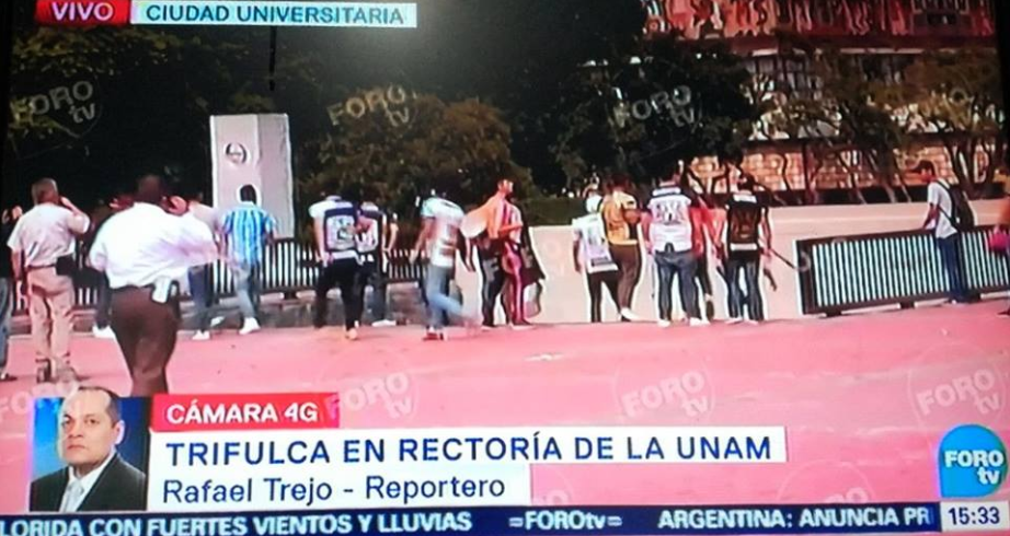 ALERTA: GRUPOS PORRILES REVIENTAN MANIFESTACIÓN EN RECTORÍA