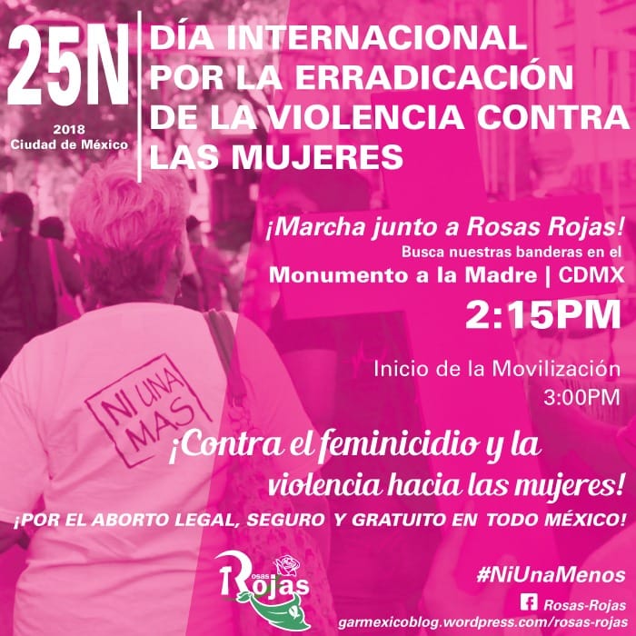 25 DE NOVIEMBRE: JORNADA INTERNACIONAL CONTRA LA VIOLENCIA HACIA LAS MUJERES