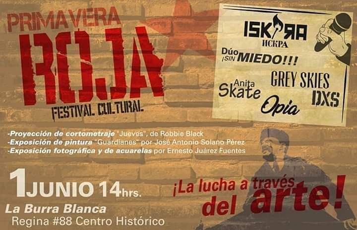 Manifiesto de apertura 1er Festival cultural la primavera roja: la lucha a través del arte