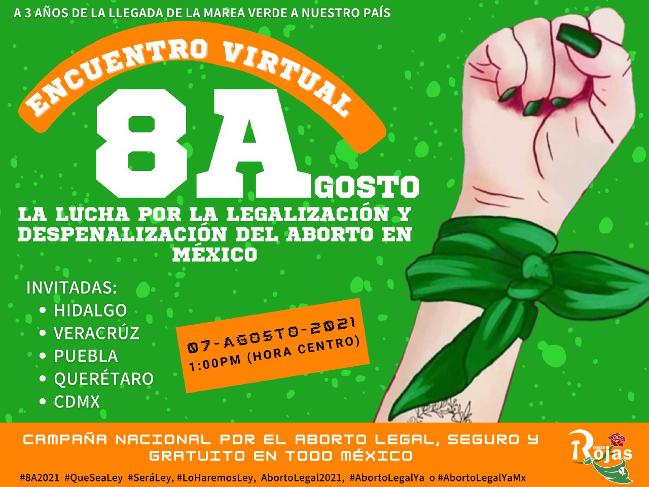 #8A2021 ¡Nos faltan 28 estados y luchar por la aplicación efectiva de la ley!